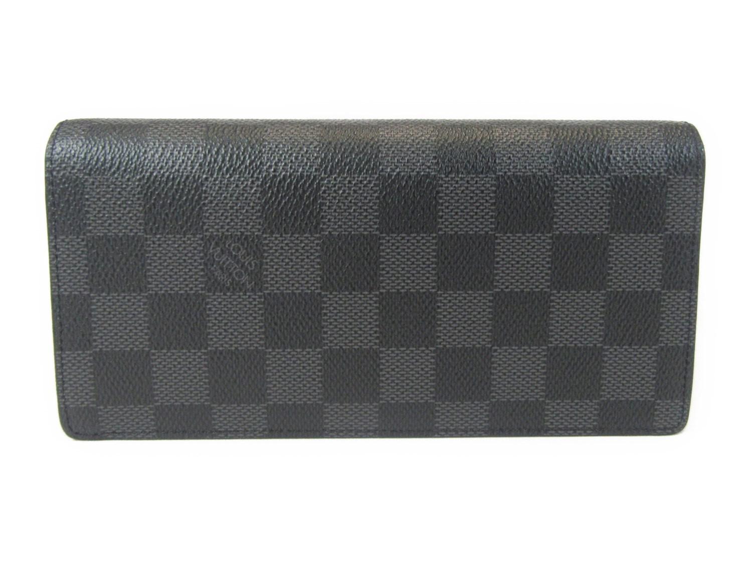 Louis Vuitton Damier Graphite Portefeuille Brazza Bifold Wallet N62665 in Black - Lyst