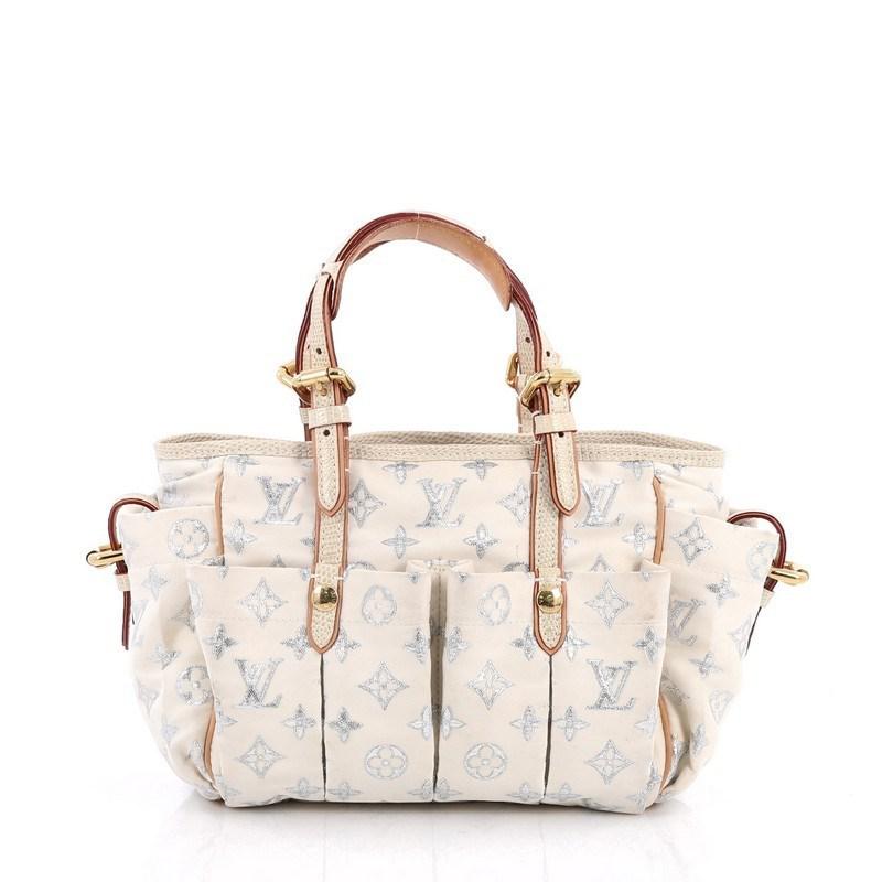 Louis Vuitton Glitter Cabas Handbag Monogram Satin Gm in White - Lyst