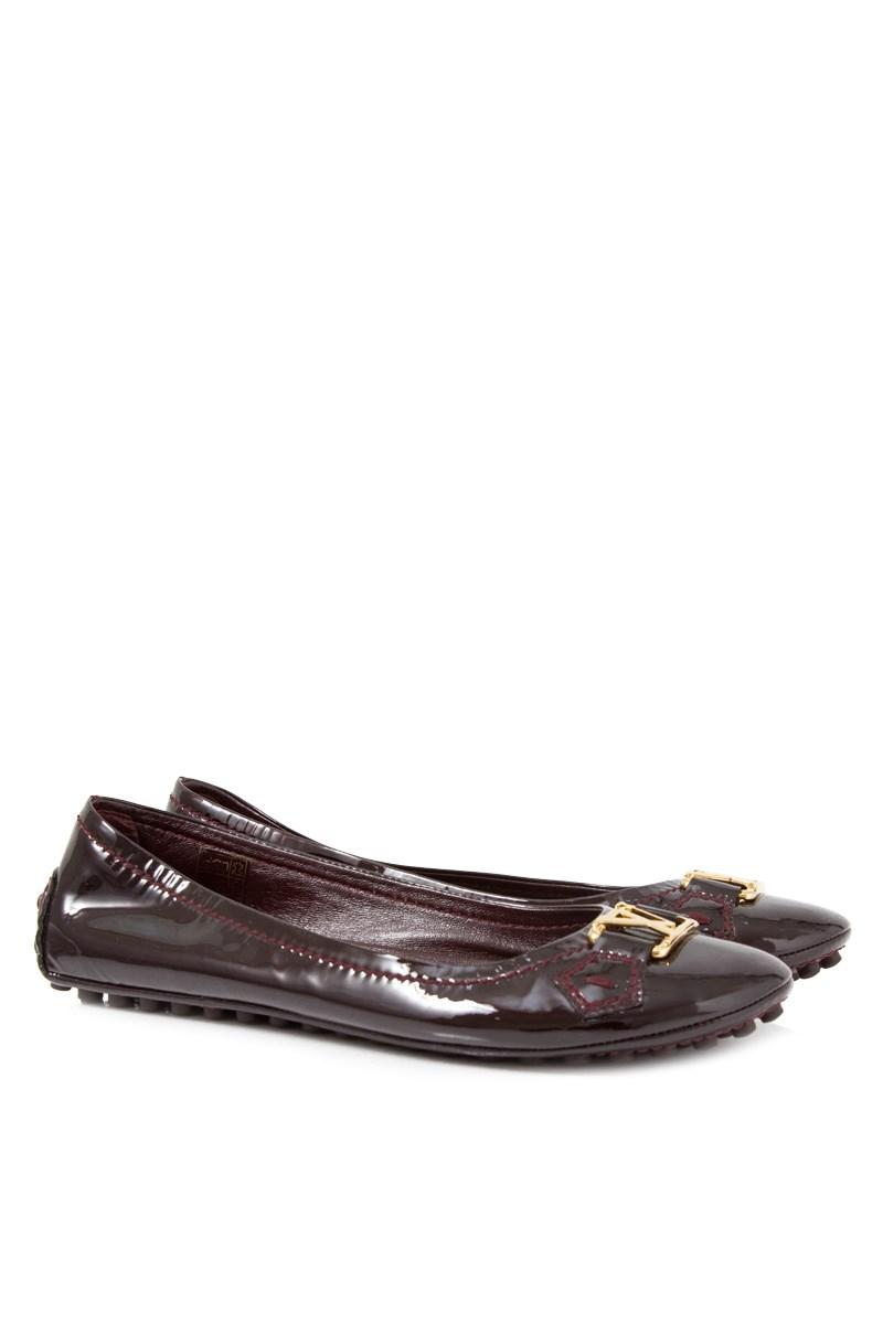 Louis Vuitton Leather Pre-owned Ballerina Flats in Brown - Lyst