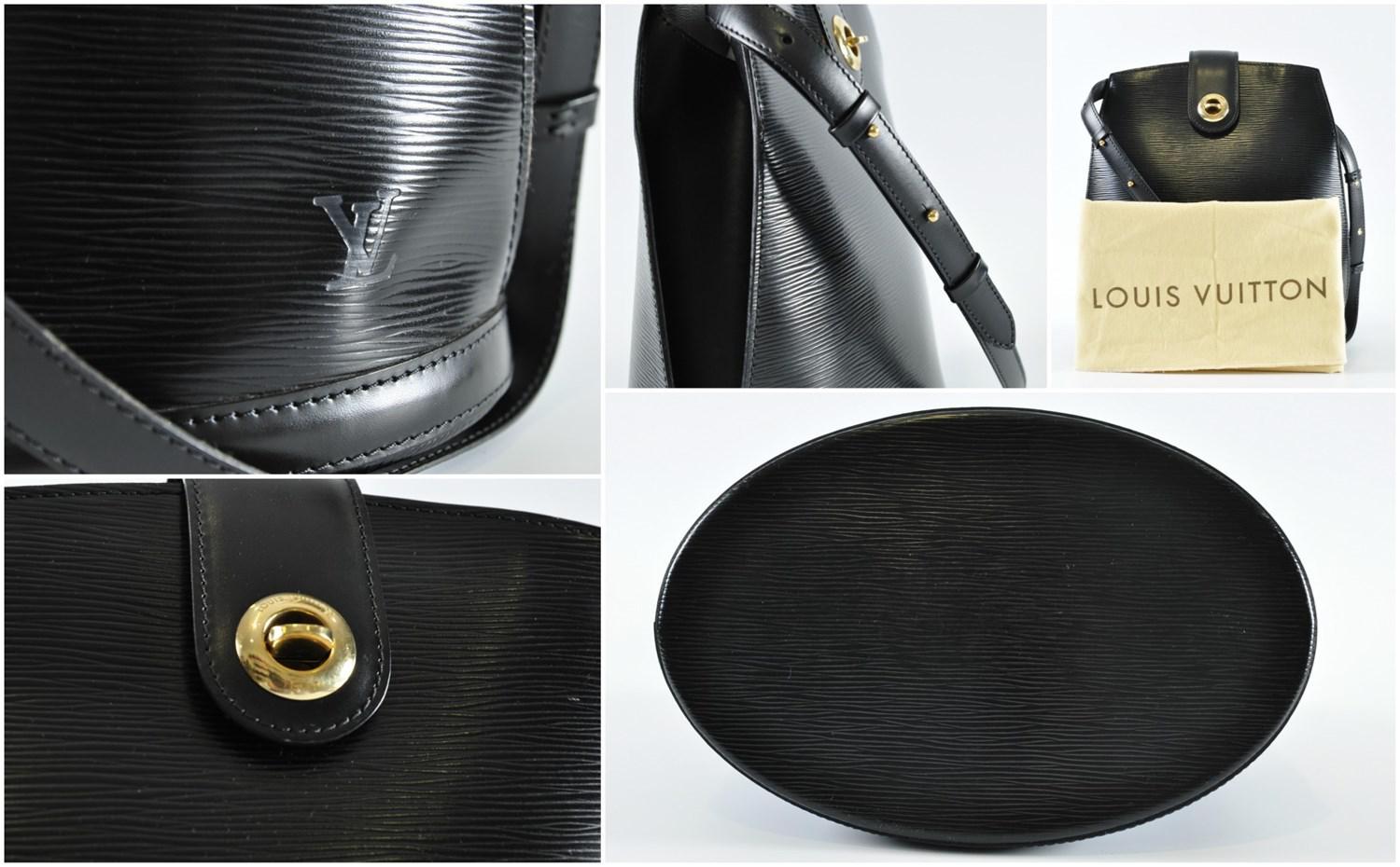 Louis Vuitton Black Epi Leather Cluny Bucket Shoulder Bag - Lyst