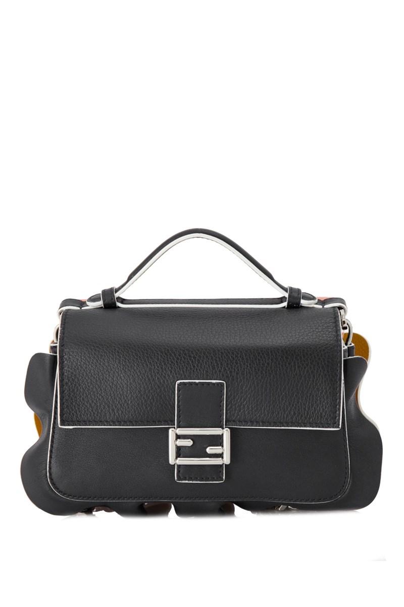Fendi Leather Pre-owned Mini Ff Sling Bag in Blue - Lyst