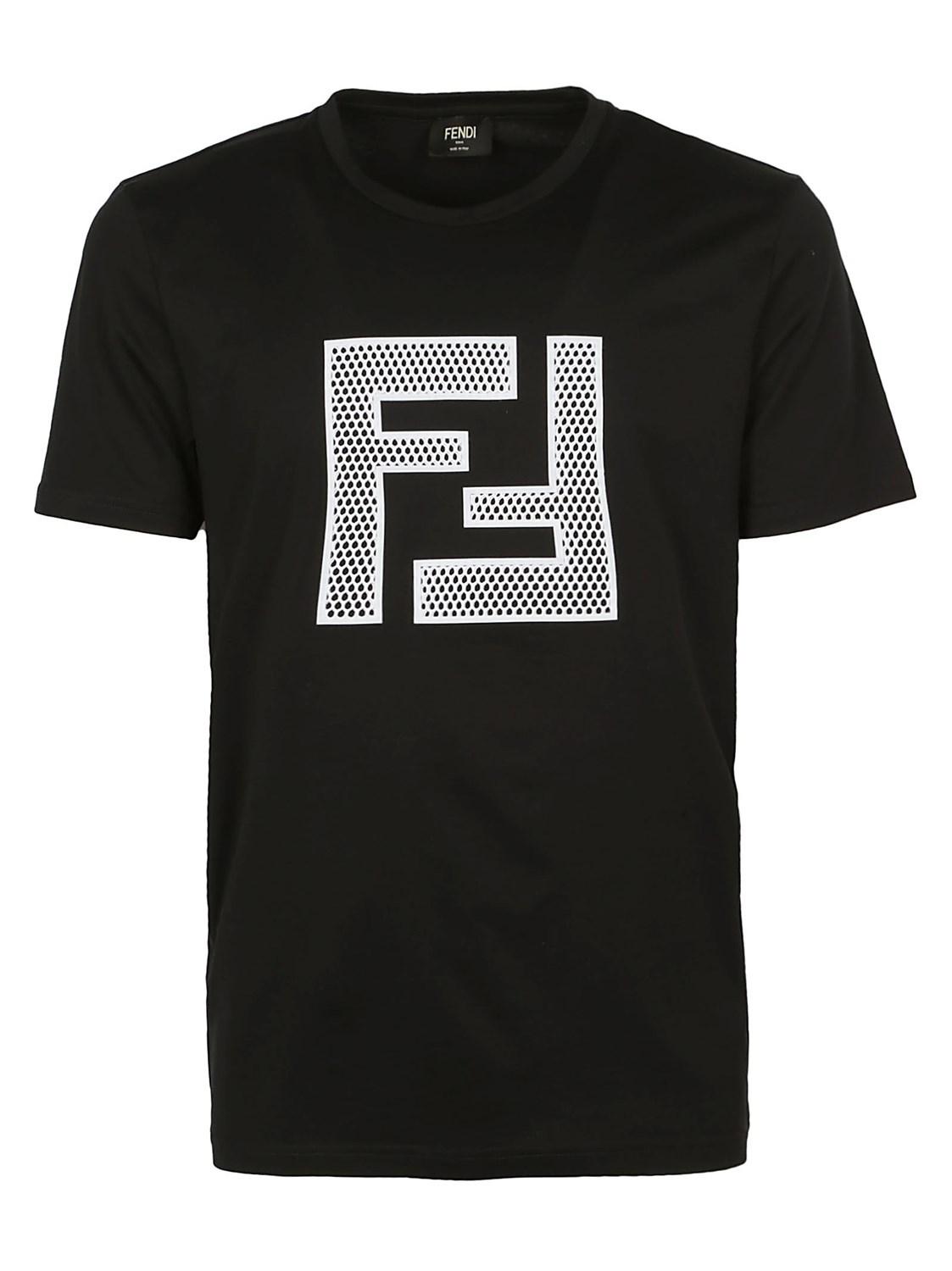 Fendi Cotton T-shirt in Black for Men - Lyst