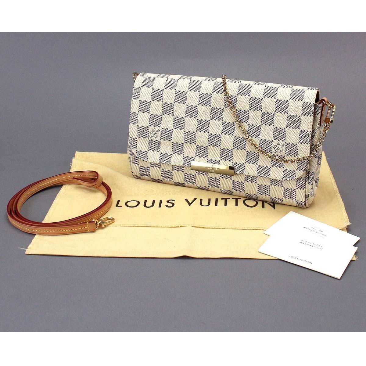 Louis Vuitton Canvas Damier Azur Favorite Mm 2way Shoulder Bag N41275 90047478.. in White - Lyst