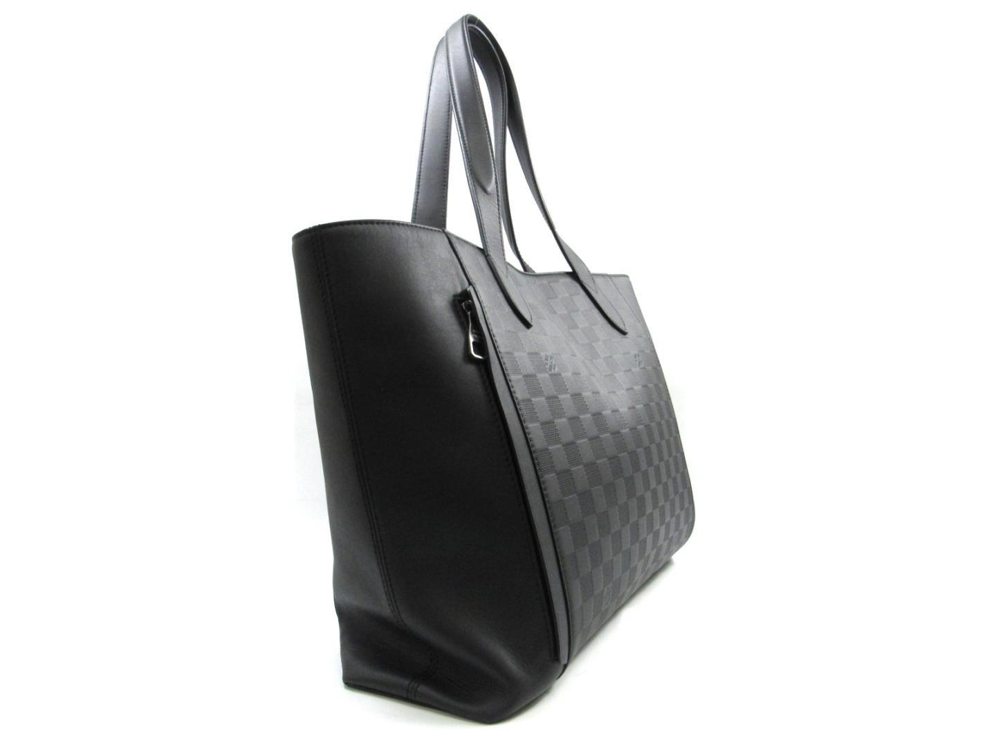 Louis Vuitton Leather Cabas Voyage Tote Bag N41493 Damier Infini Black Noir - Lyst