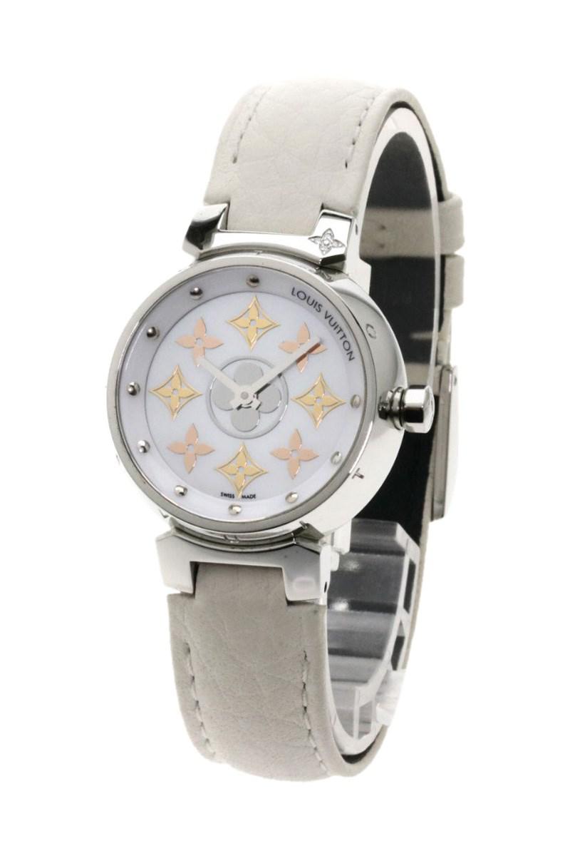 Louis Vuitton Tambour Blossom Pm Watches Q12ms Stainless Steel/leather Women in Silver (Metallic ...