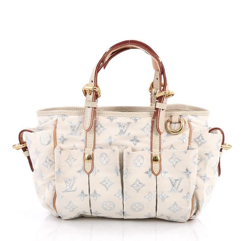 Louis Vuitton Glitter Cabas Handbag Monogram Satin Gm in White - Lyst