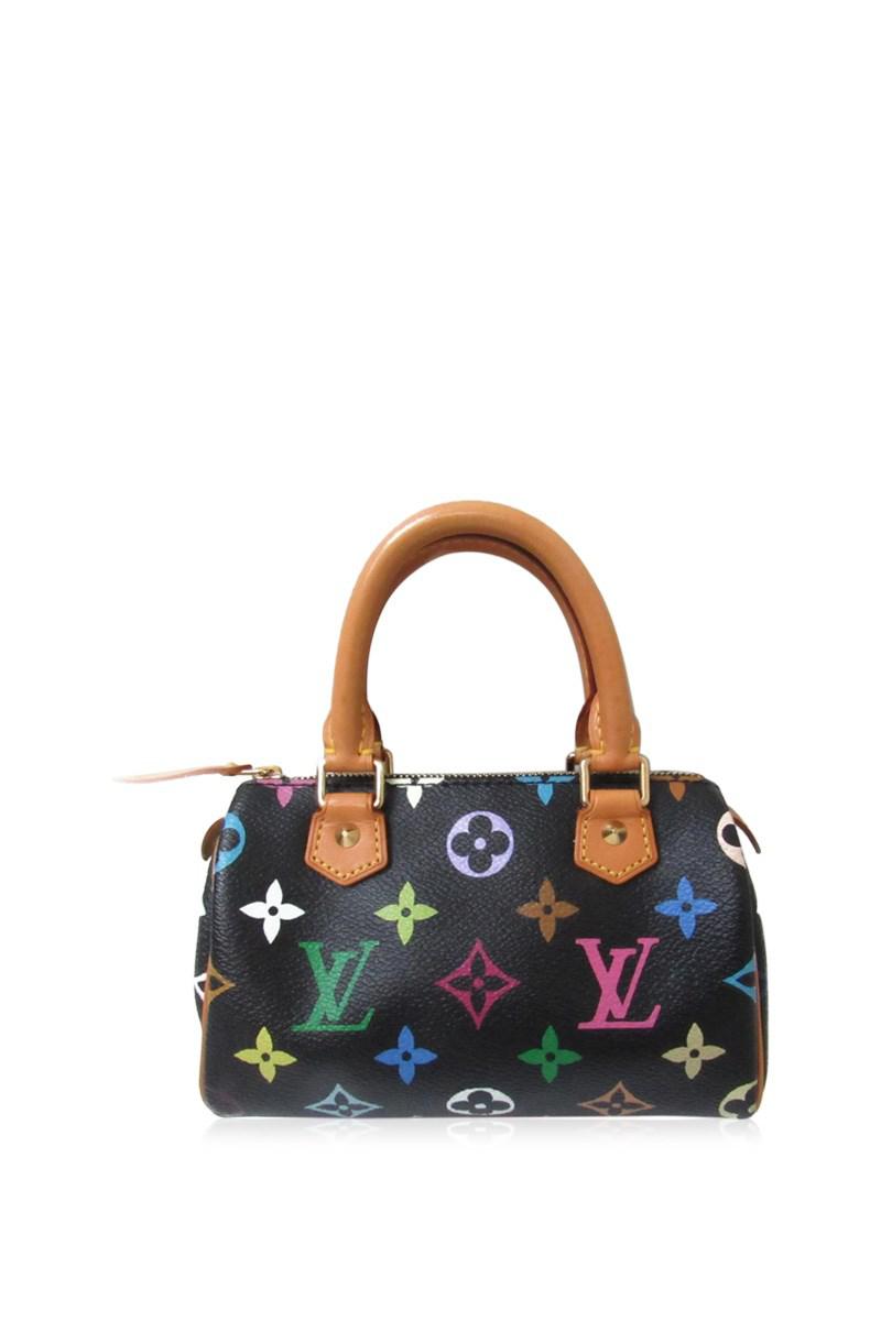 Louis Vuitton Mini Speedy Handbag Bag Monogram Multicolor Black M92644 - Lyst