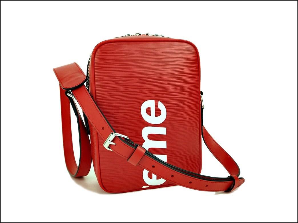 Louis Vuitton X Supreme Red Epi Leather Danube Messenger Bag Louis