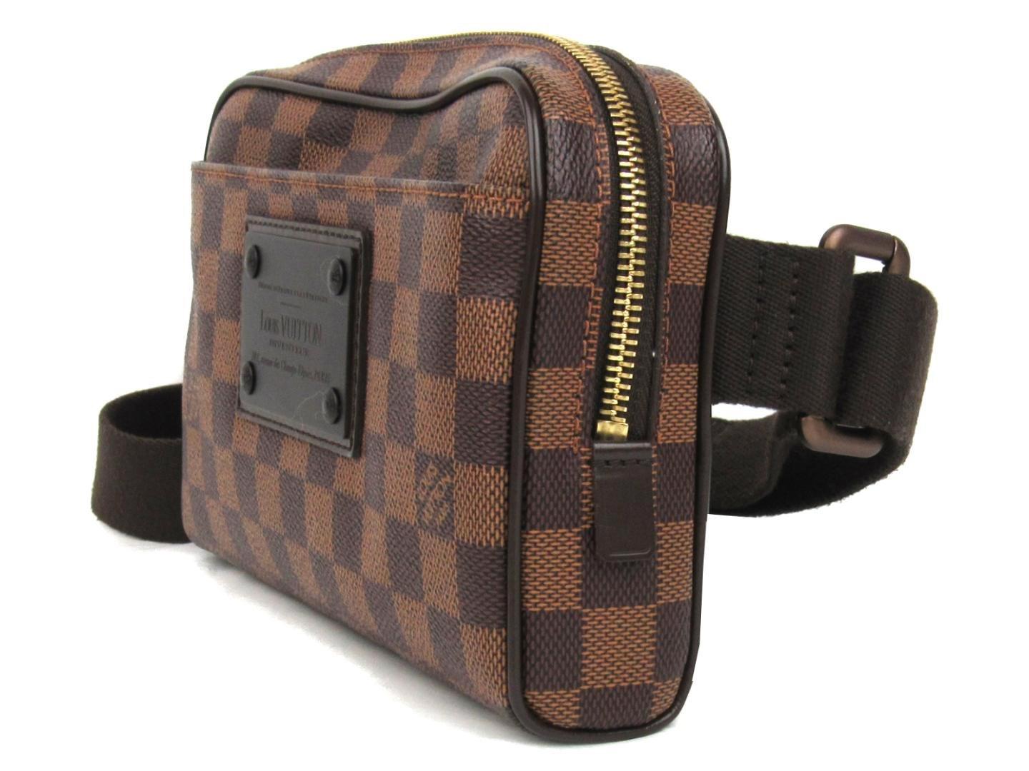 Auth Louis Vuitton Damier Ebene Bum Bag Brooklyn Waist Bag N41101 Used