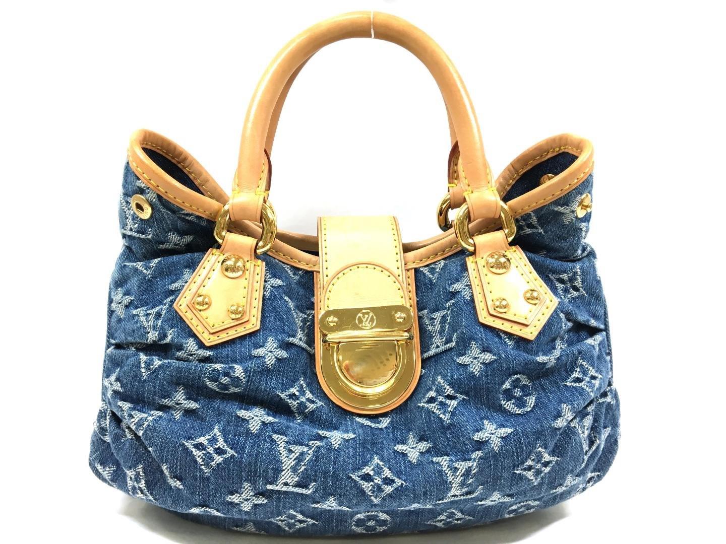 Louis Vuitton Pleaty Handbag Monogram Denim Blue M95020 - Lyst