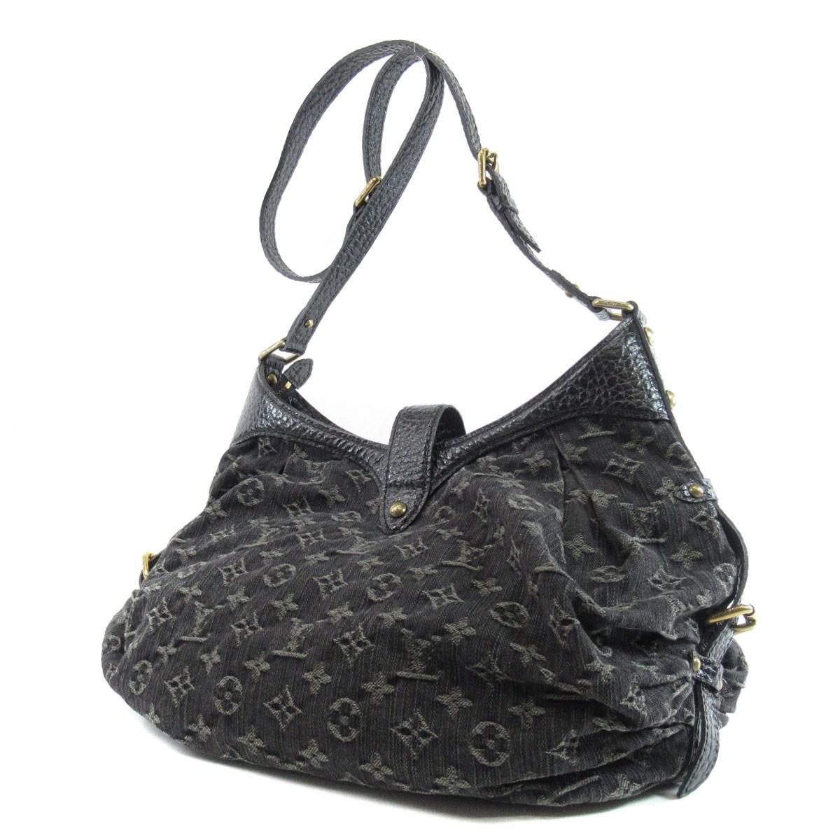 Louis Vuitton Monogram Denim Shoulder Bag M95835 Slightly in Black - Lyst