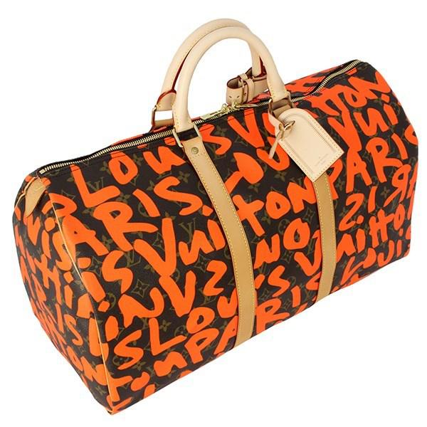 Louis Vuitton Canvas Keepall 50 Monogram Graffiti Orange Handbag Boston Bag in Brown - Lyst