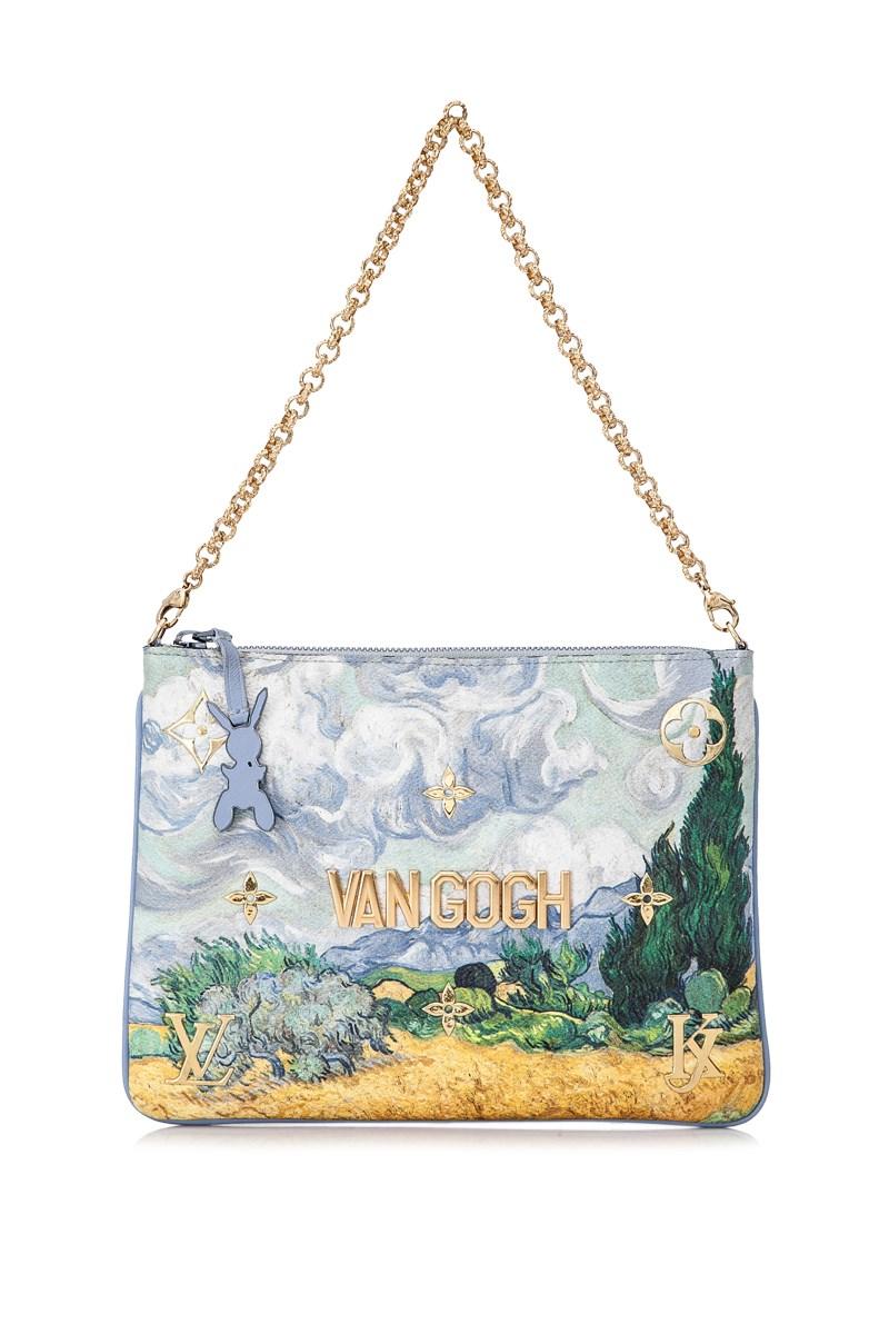 Louis Vuitton Leather Pre-owned X Jeff Koons A Wheatfield With Cypresses Clutch Bag in Blue - Lyst