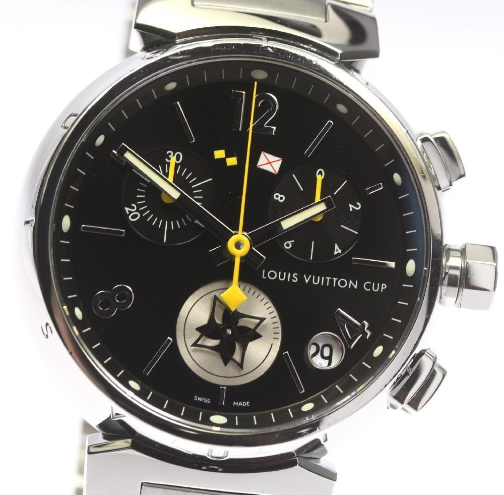 Louis Vuitton Tambour Lovely Cup Q11bg Chronograph Qz Mens Pre-owned in Metallic for Men - Lyst