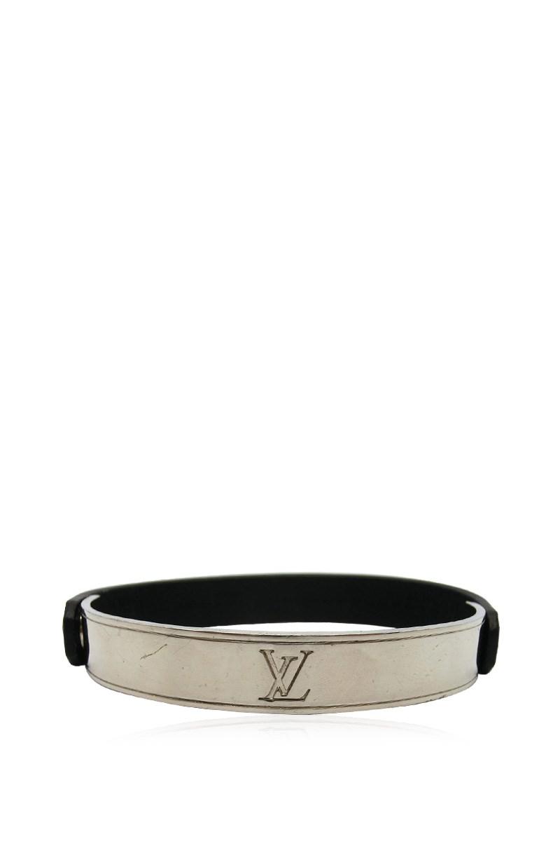Louis Vuitton Authentic Black Leather M6144 Curve It Bracelet Size 21 17024289ck - Lyst