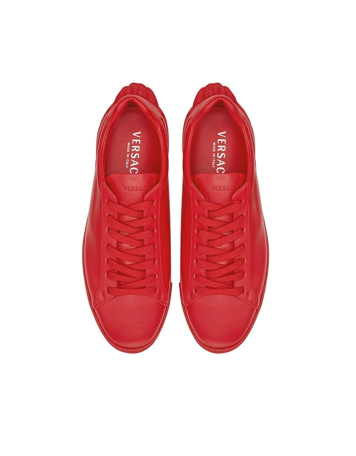 red versace slippers