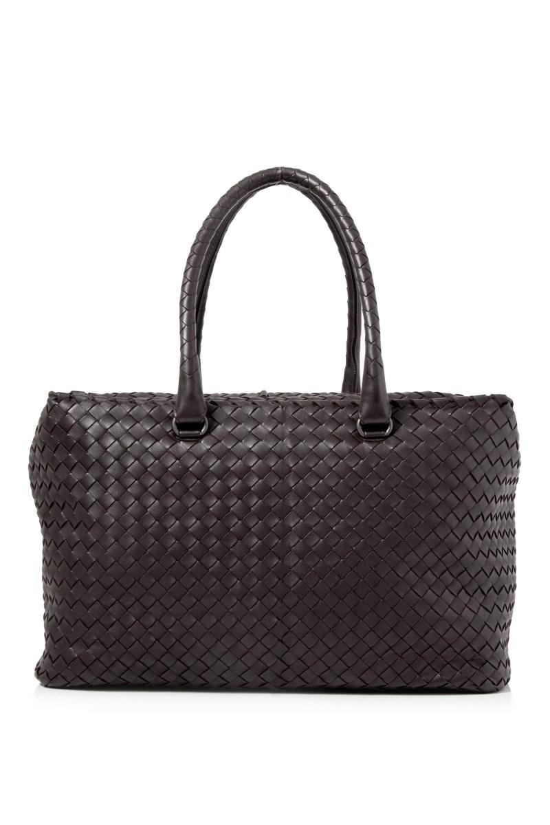 Bottega Veneta Leather Pre-owned Intrecciato Nappa Brick Bag in Brown ...