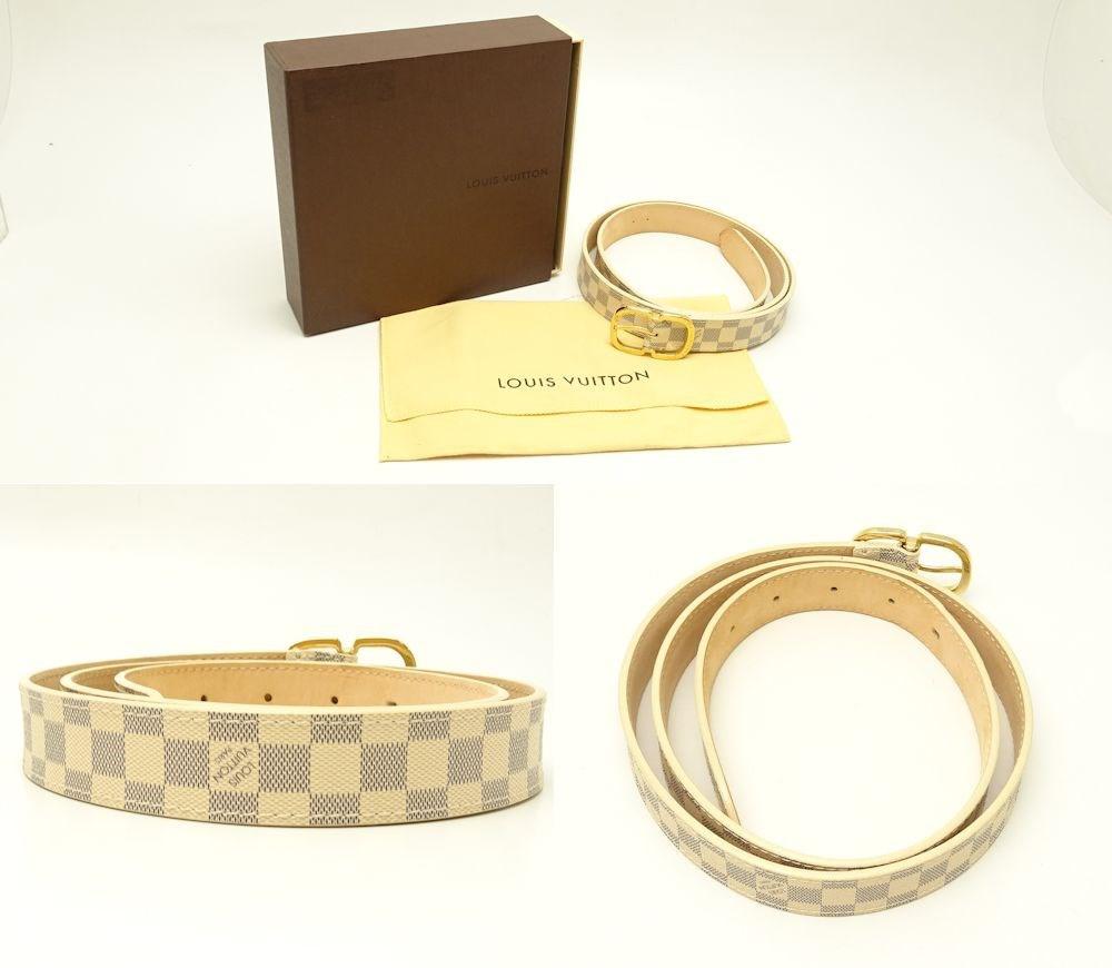 Louis Vuitton White Azur Belt Literacy Basics