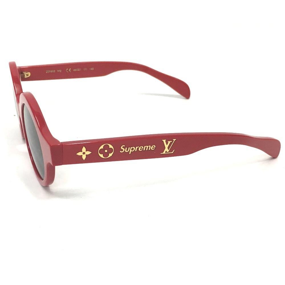 Louis Vuitton Men&#39;s Women&#39;s X Supreme 17aw Supreme Round (red) Sunglasses Red Z0989 - Lyst
