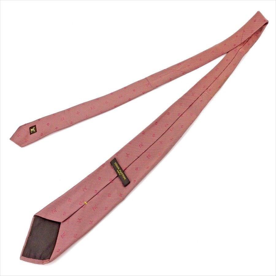 Louis Vuitton Silk Tie Monogram Mens Used T5203 in Pink for Men - Lyst