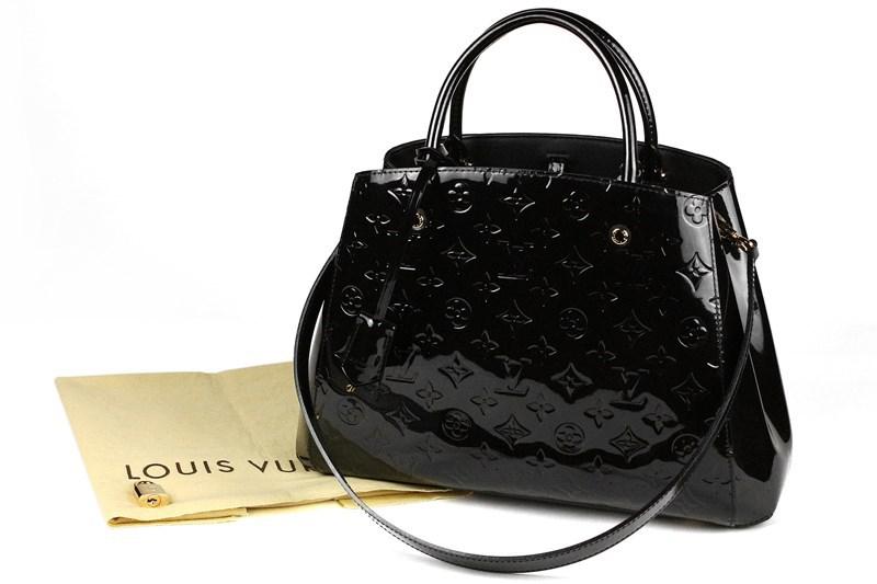 Louis Vuitton /montaigne Mm/monogram Vernis/noir/m51192 in Black - Lyst