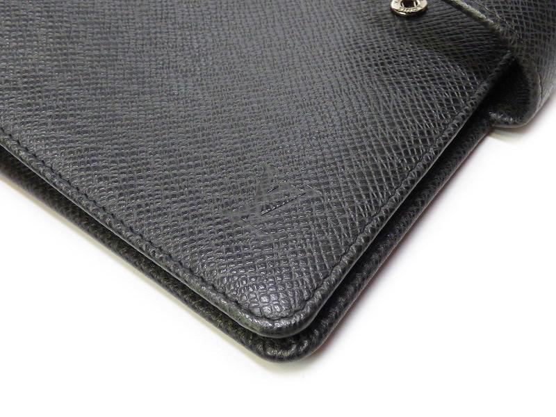 Louis Vuitton Leather Authentic Taiga Agenda Mm R20222 Day Planner Cover in Black - Lyst