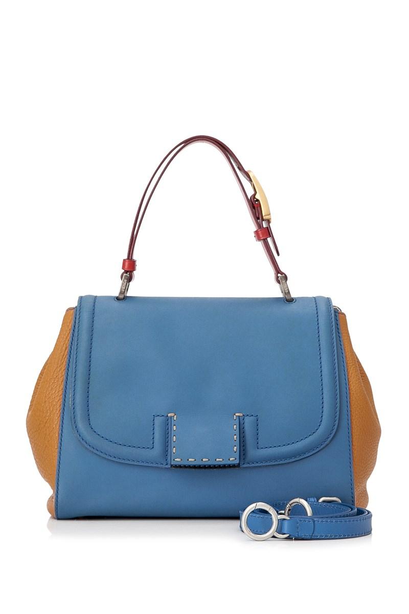Fendi Leather Pre-owned Silvana Bag in Blue - Lyst