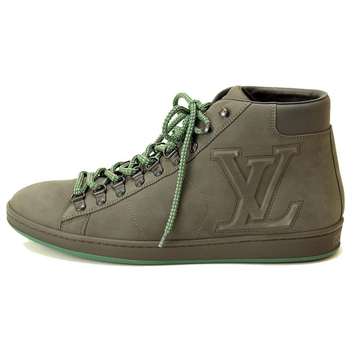 LOUIS VUITTON High Top Suede Sneaker Black