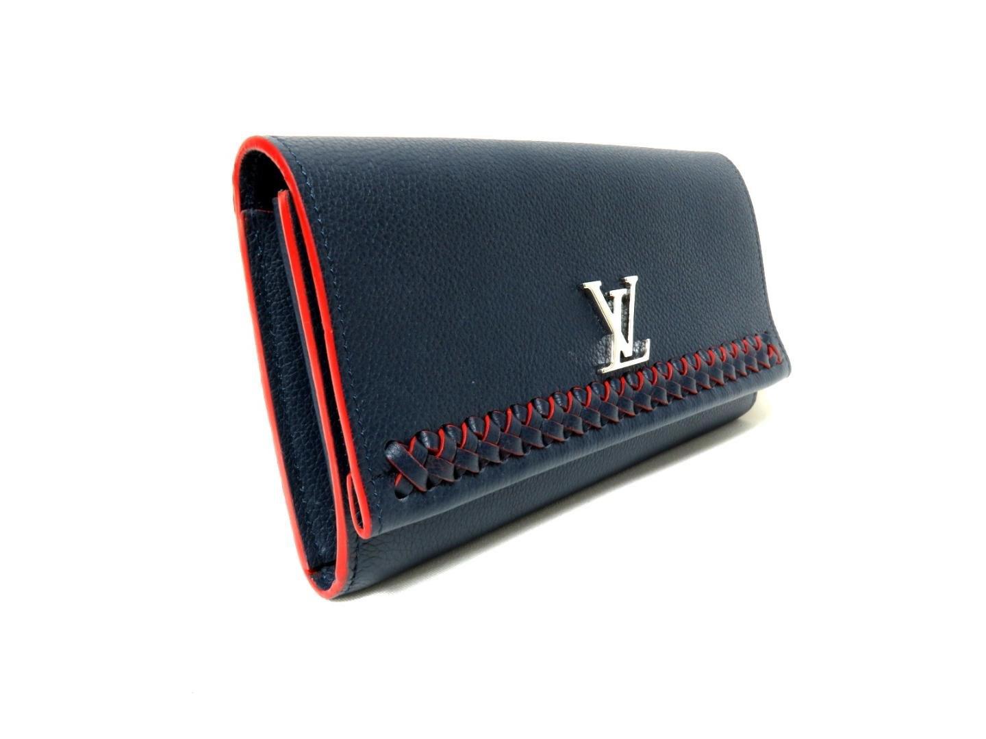 Louis Vuitton Lockme Ii Wallet Calf Leather Blue M64335 - Lyst