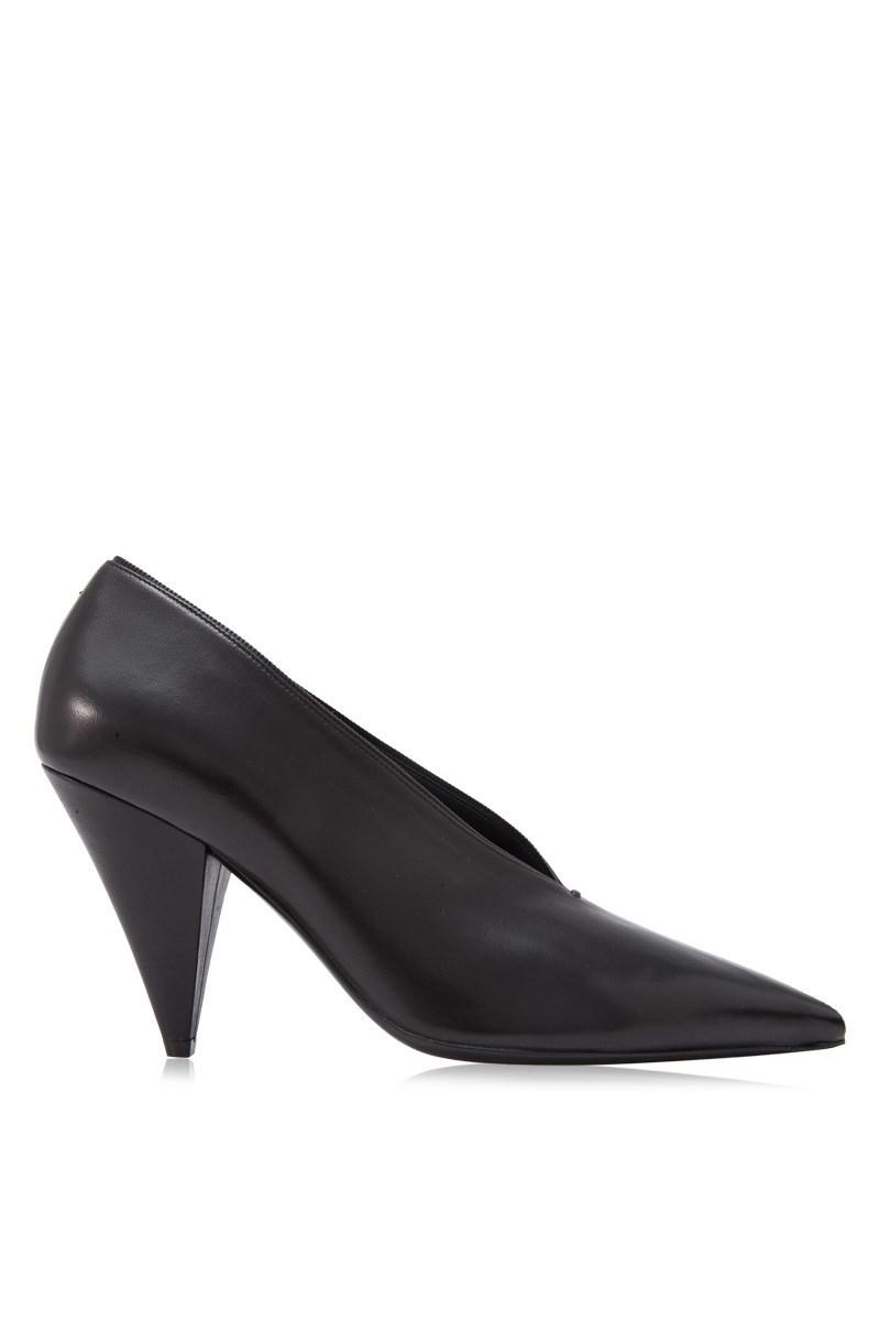 Céline Leather Céline Soft V neck Nappa 90 Pumps in Black Lyst Whistles Izzy V Cut Pointed Pumps | ASOS