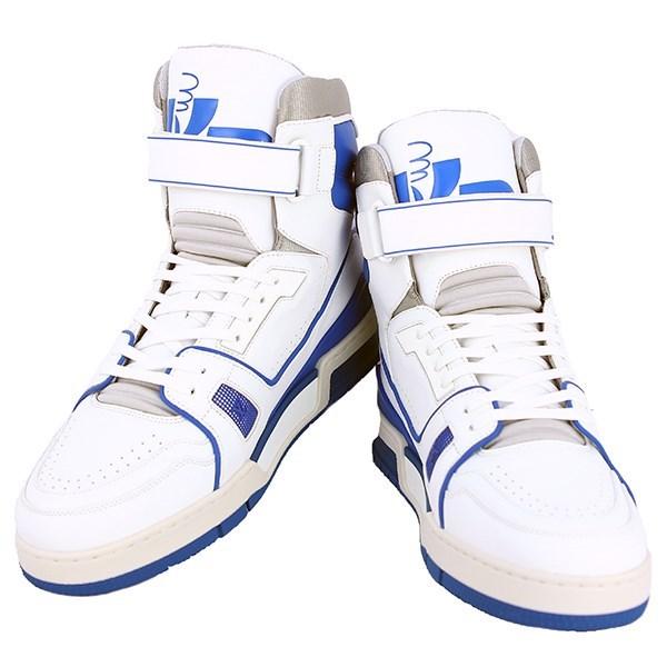 Louis Vuitton Lv Line Sneakers Virgil Abloh Leather White Blue 8.5 Size Men in Blue for Men - Lyst