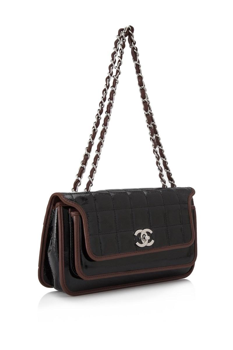 Chanel Leather Pre-owned Flap Shoulder Bag in Black - Lyst