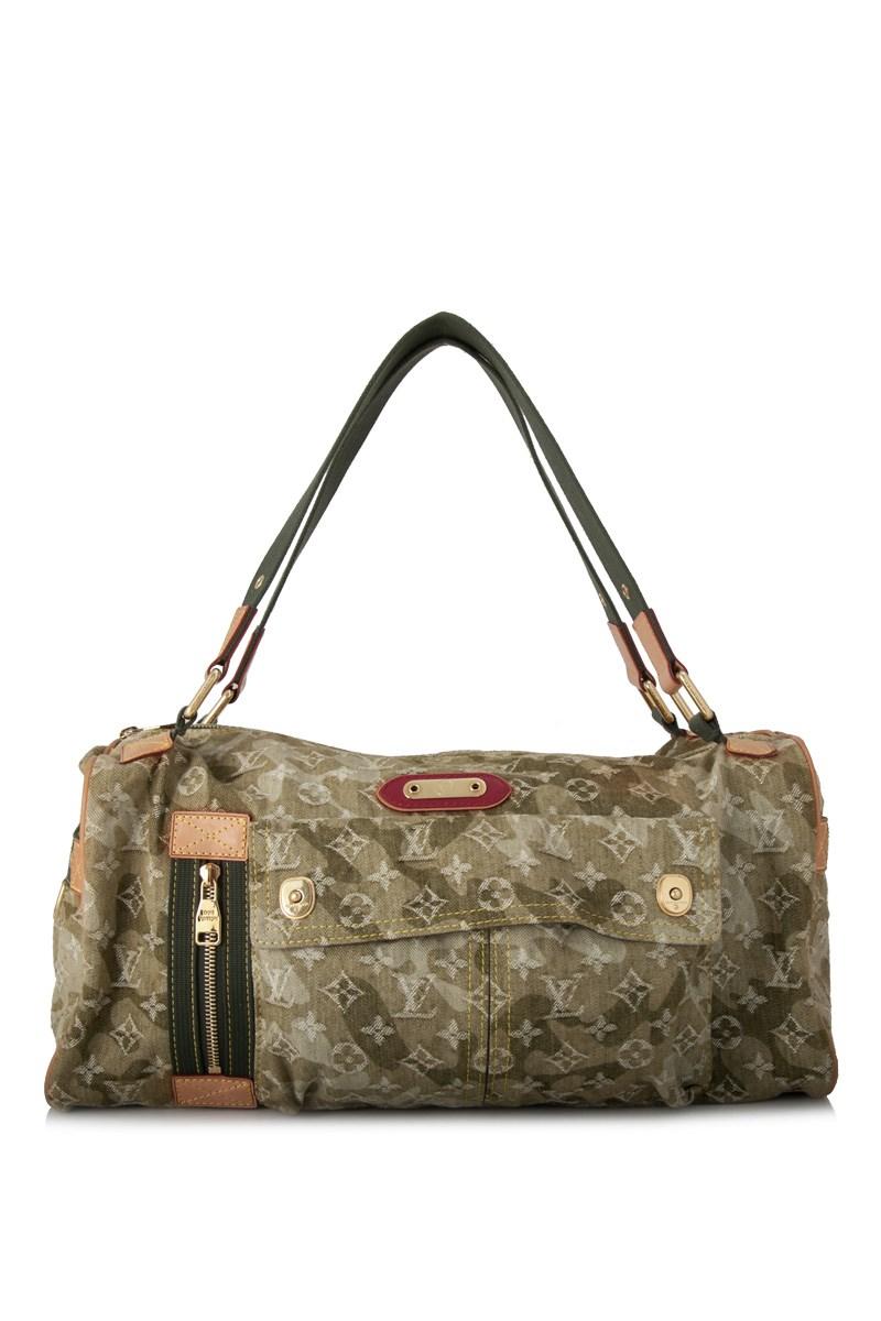 Louis Vuitton Pre-owned Limited Edition Denim Monogram Camouflage Lys Bag in Green - Lyst