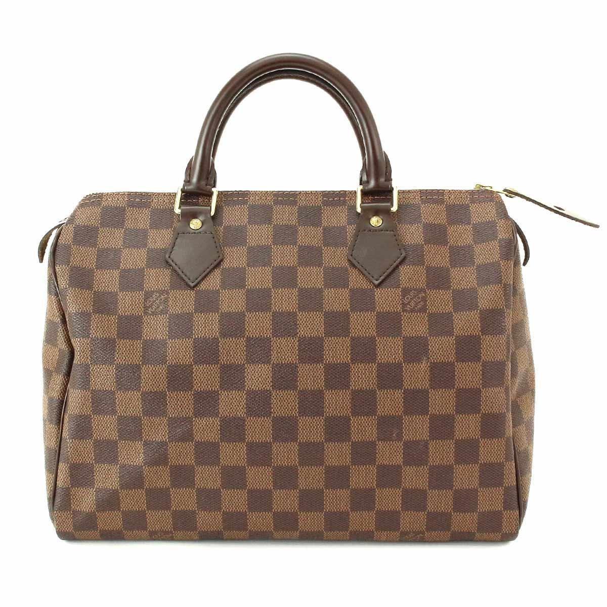 Louis Vuitton Canvas Damier Speedy 30 Hand Bag Ebene N41364 Purse 90031645.. in Brown - Lyst
