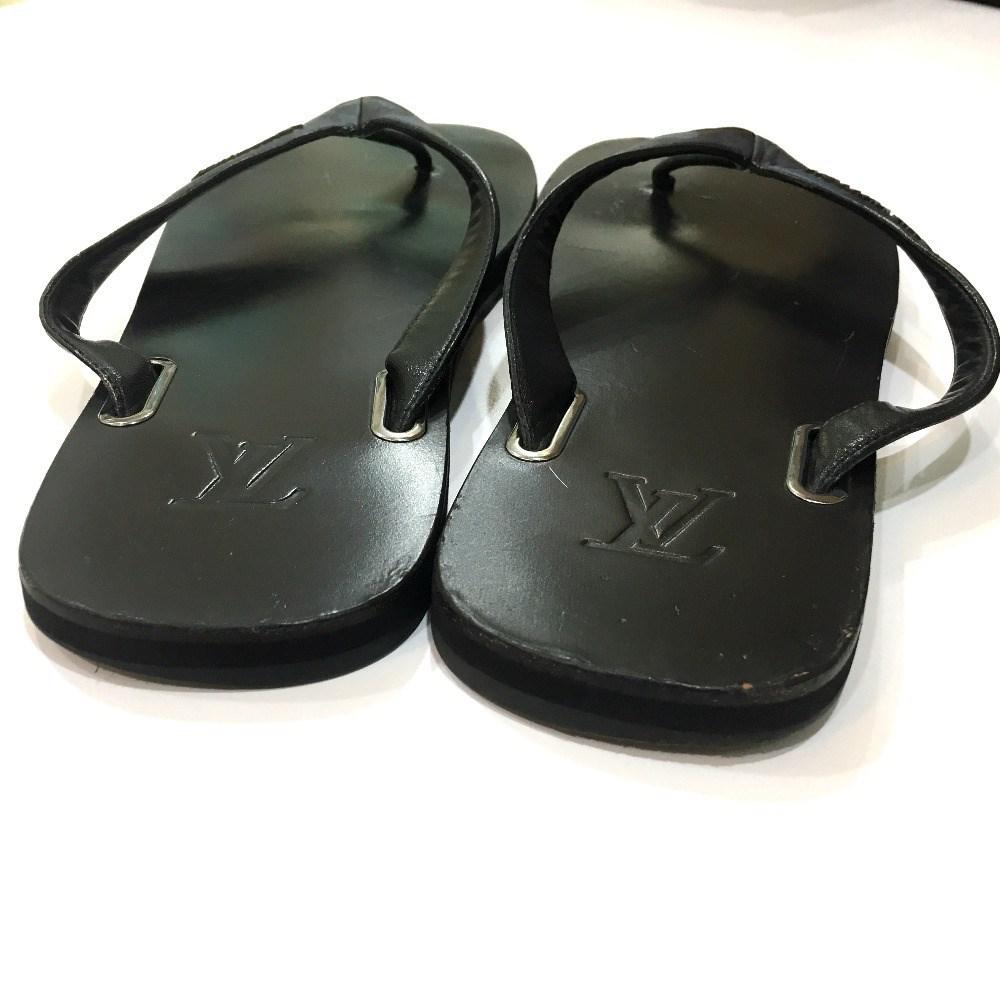 Lyst - Louis Vuitton Men&#39;s Beach Sandals Flip-flops Black And Blue Size8 in Black for Men