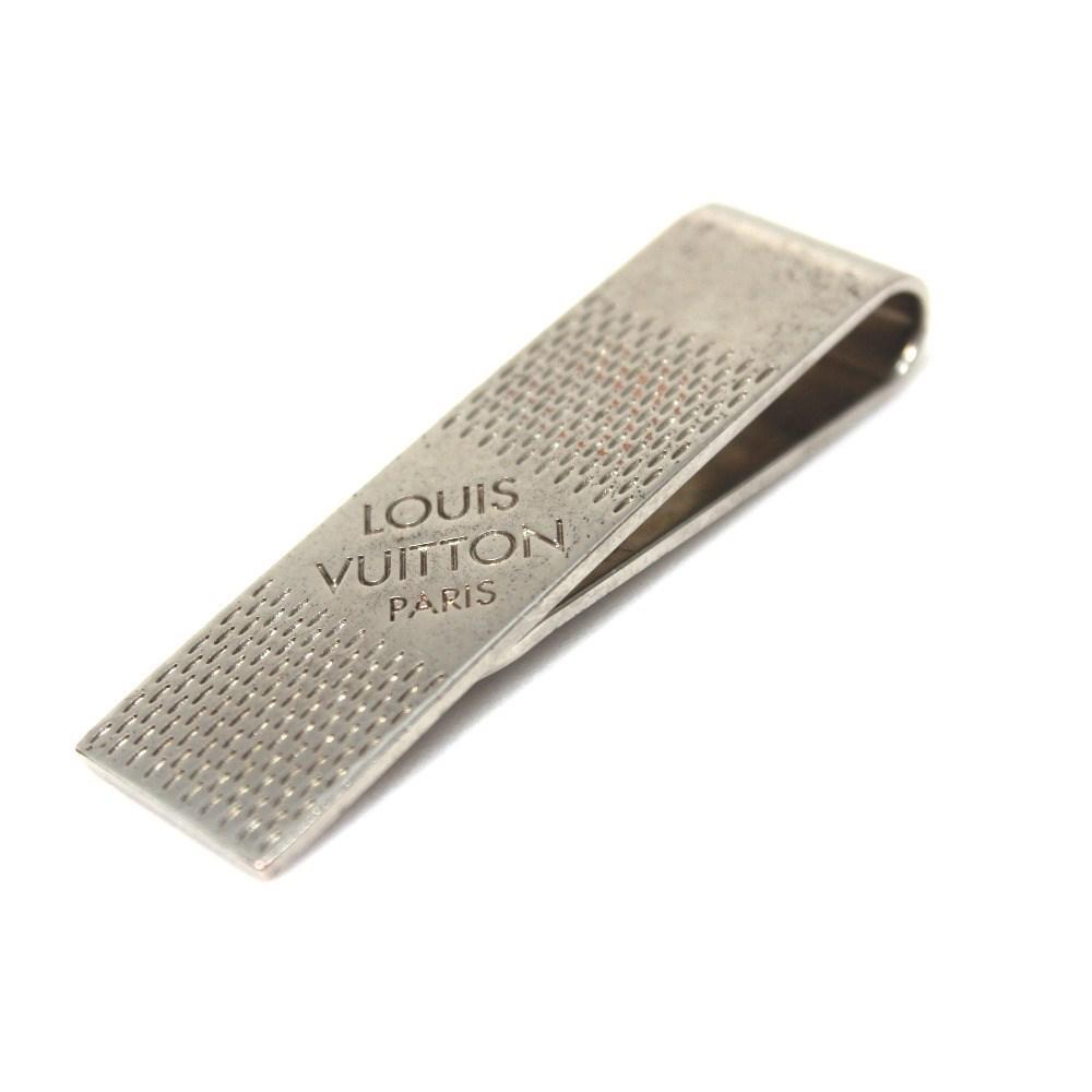 Louis Vuitton Damier Men&#39;s Wallet Bill Clip Tag Scissors Money Clip Silver Stainless Steel ...