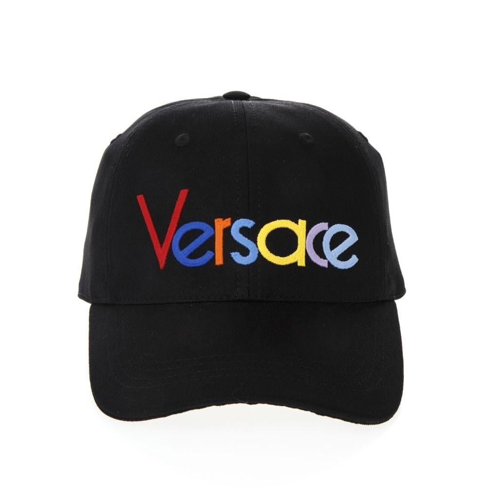 black versace hat