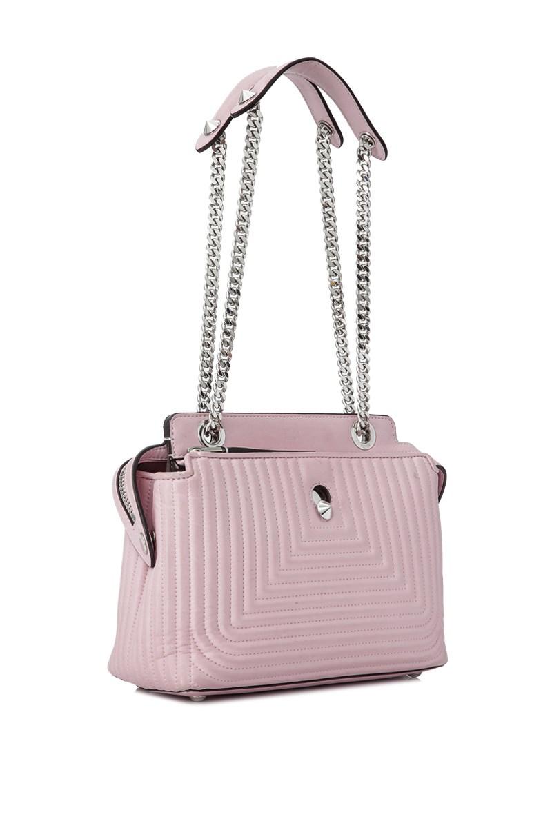 Fendi Leather Pre-owned Small Dotcom Shoulder Bag in Pink - Lyst