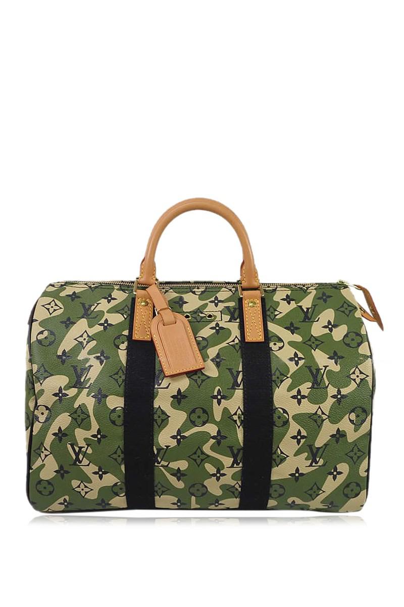 Louis Vuitton Leather [pre-loved]2008aw Limited Takashi Murakami Camouflage Handbag &quot;speedy35 ...