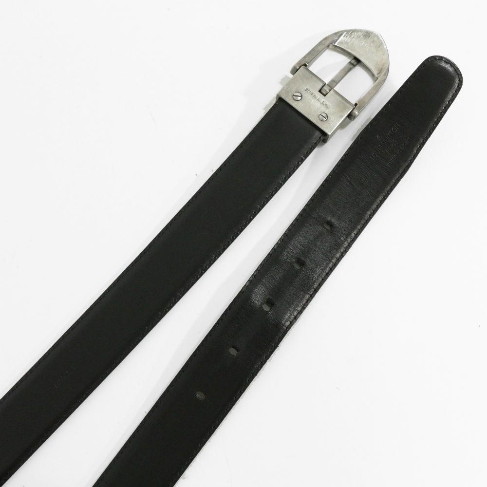 Louis Vuitton Leather Taiga Saint-tur-belt / Made In France / M6343q / Black Xsilver / for Men ...
