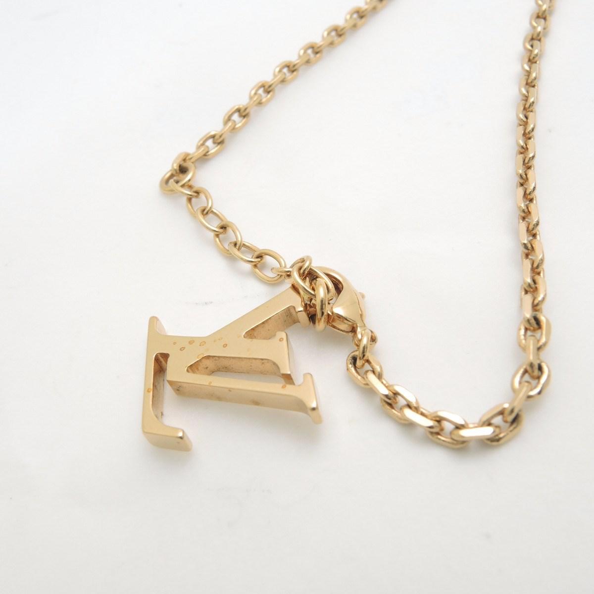 Louis Vuitton Plastic Gold Chain Vuitton Logo Necklace in Metallic - Lyst