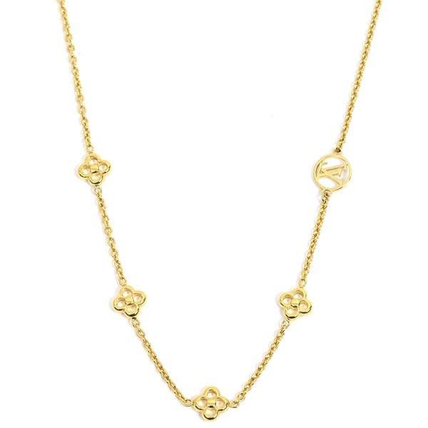Louis Vuitton Necklace Flower Full Lv Logo Gold M68125 in Metallic - Lyst