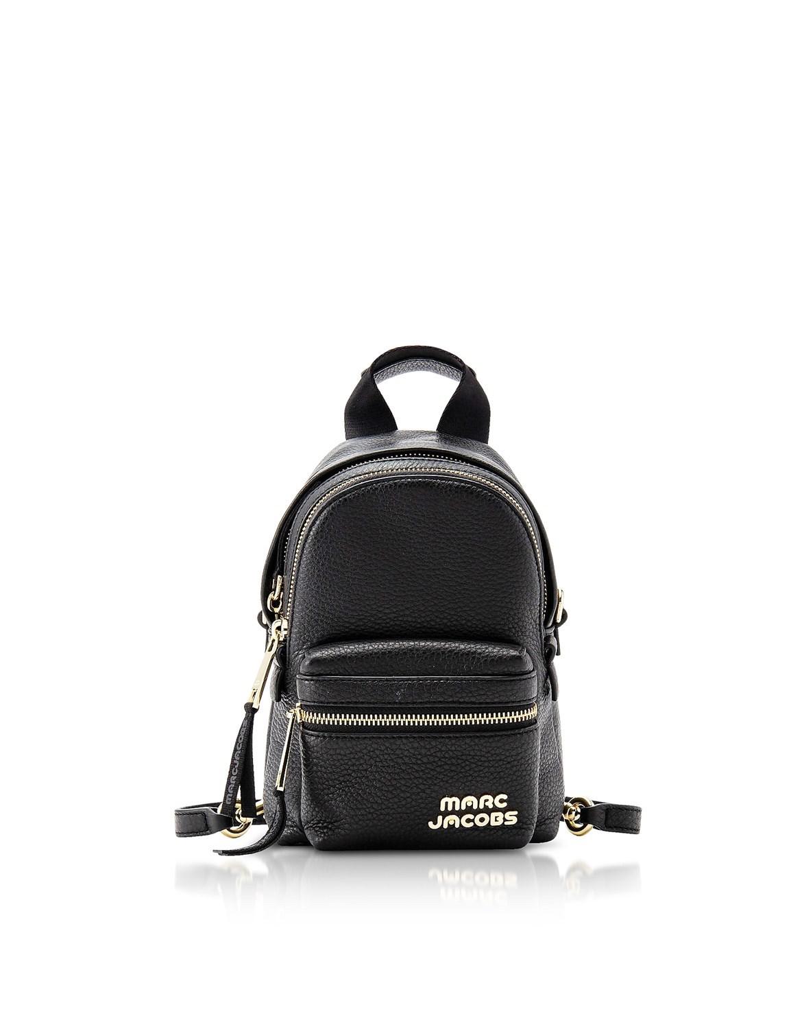 marc jacobs black leather backpack