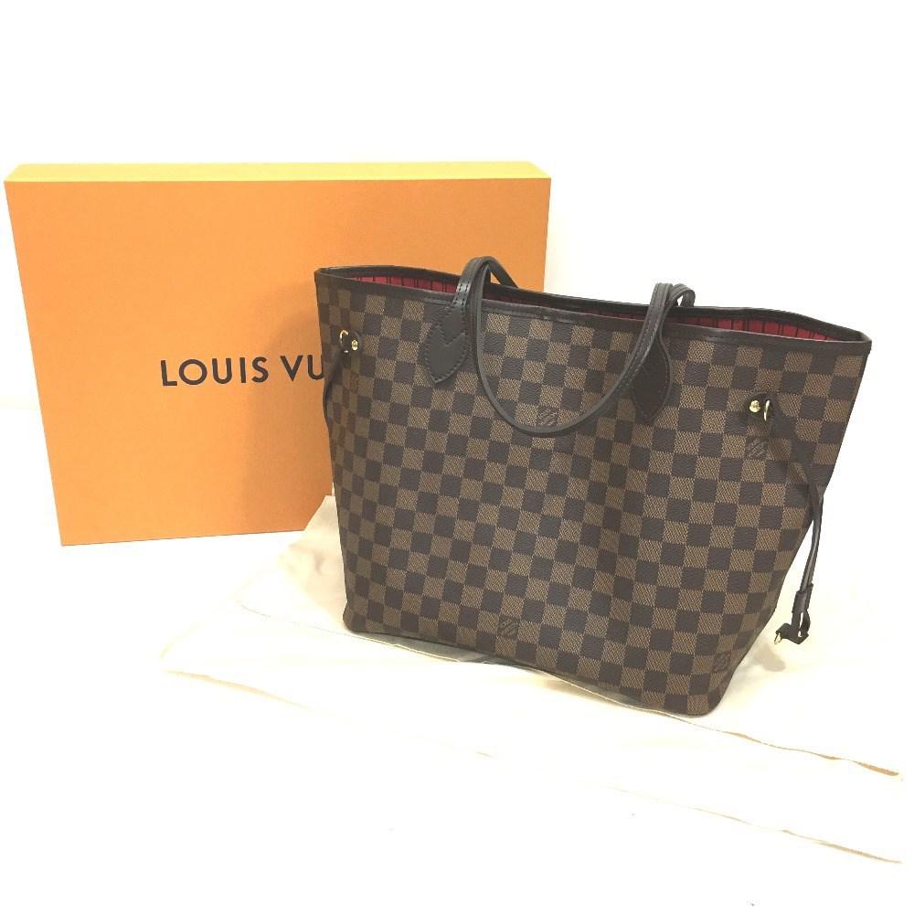 Louis Vuitton Unused! Damier Neverfull Mm Tote Bag Ebene Canvas N41358 in Brown - Lyst