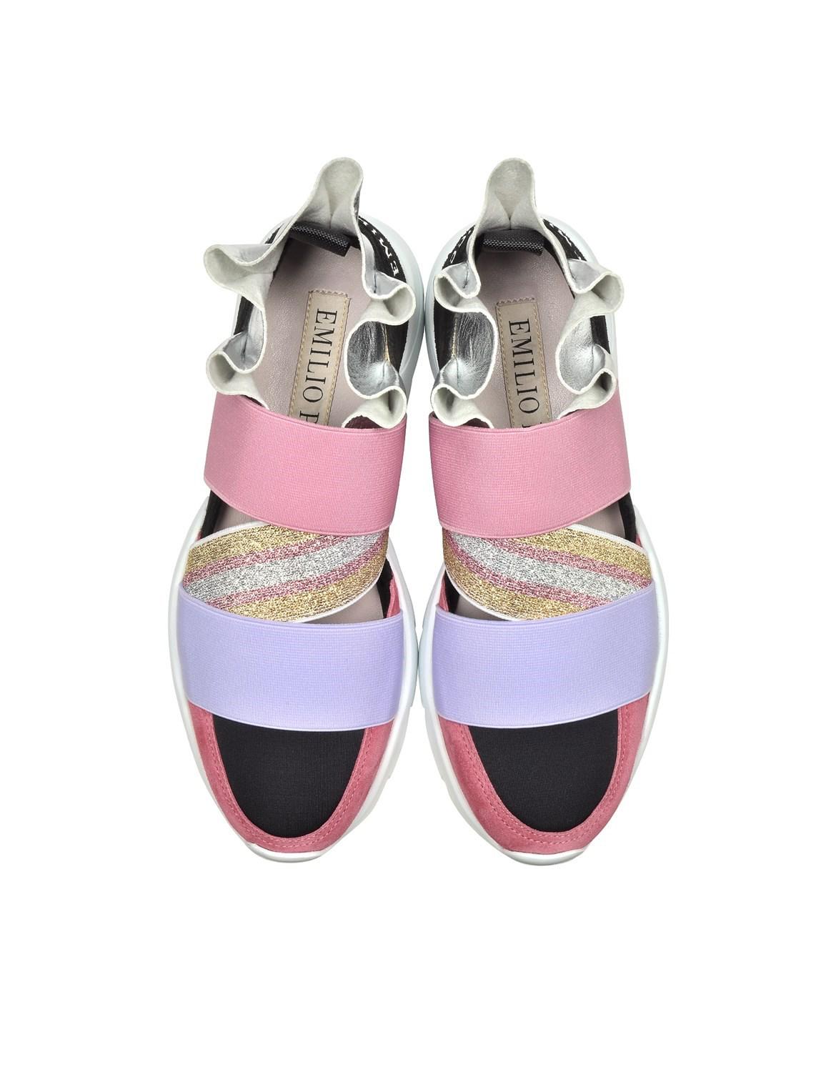 emilio pucci ruffle sneakers