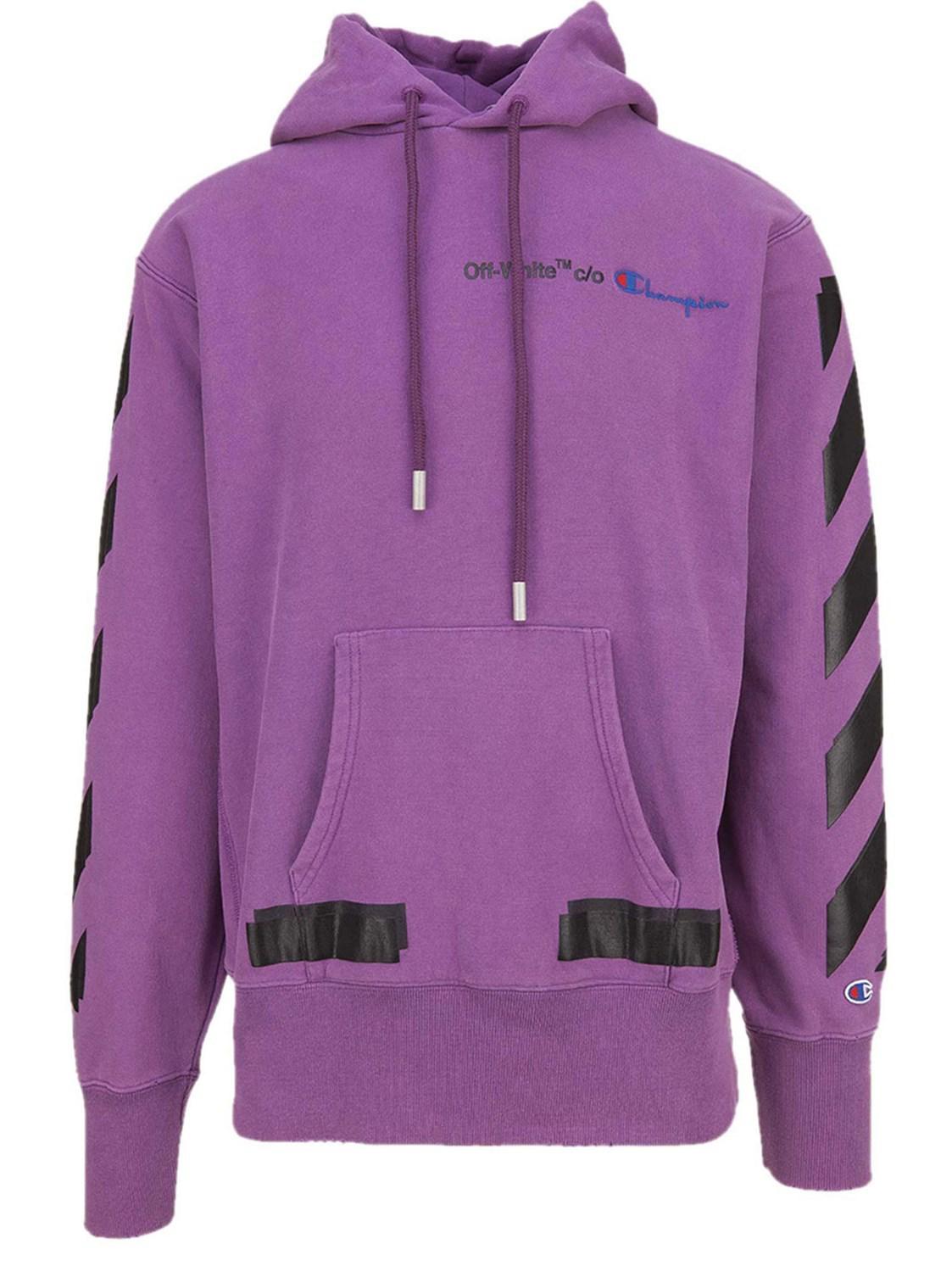 off white champion purple