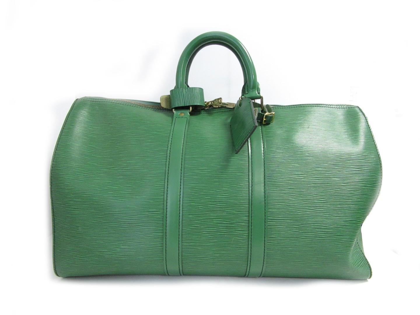 Louis Vuitton Auth Keepall 45 Boston Bag M42974 Epi Leather Green Used Vintage for Men - Lyst