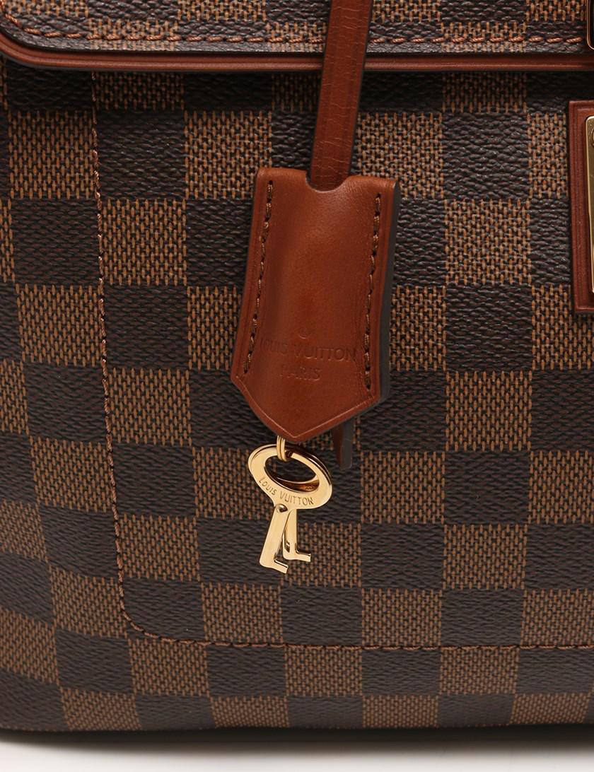Louis Vuitton Leather Ascot Handbags Damier Ebene Tea in Brown - Lyst