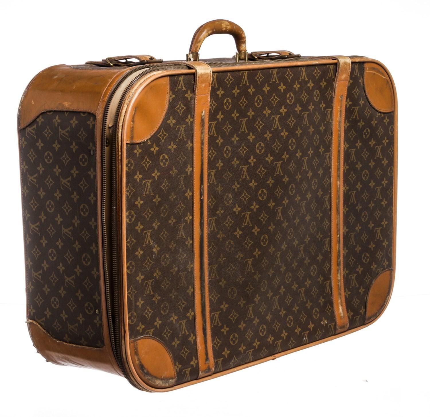 louis vuitton leather suitcase