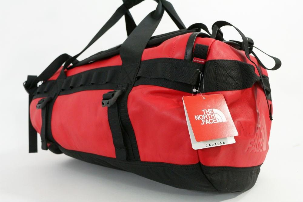 supreme the north face leather base camp duffel black